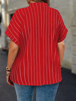 Striped V-Neck Blouse