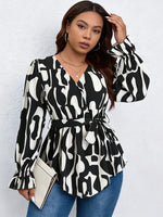 Peplum V-Neck Blouse