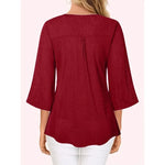 Ruffle V-Neck Blouse