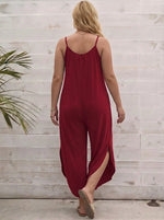 Red Wide-Leg Jumpsuit
