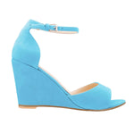 New Women Sandals Sexy Open Toe Ankle Strap Buckle Wedge High Heels Platform Sandals Party Wedding Dress Ladies Shoes Plus Size