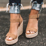 Candy Color Wedge Sandals