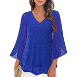 Ruffle V-Neck Blouse