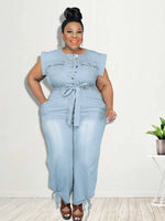 Denim Overall Jumpsuit