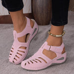 Peep-Toe Ankle Strap Sandals