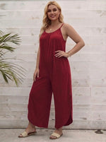 Red Wide-Leg Jumpsuit