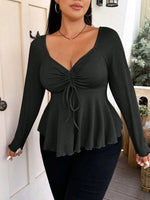 Elegant special new fashion solid color women's autumn and winter warm plus size T-shirt