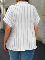 Striped V-Neck Blouse