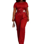 Beaded Pleated Jumpsuit