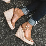 Candy Color Wedge Sandals