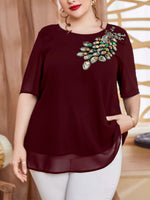 Peacock Chiffon Blouse