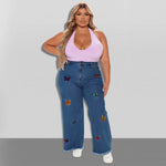 Butterfly Wide-Leg Jeans