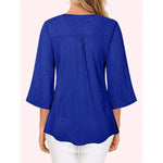 Ruffle V-Neck Blouse