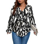 Peplum V-Neck Blouse