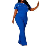 Beaded Lapel Jumpsuit