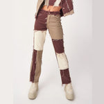 Stitching Tight Hip Pants - Taapano