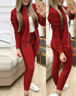 Winter Zipper Jacket + Long Pants