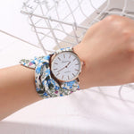 Vogue Floral Strap Wristwatch - Taapano